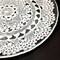 Ivory White Lace Pattern Glass Accent Plate Decorative Serving and Display